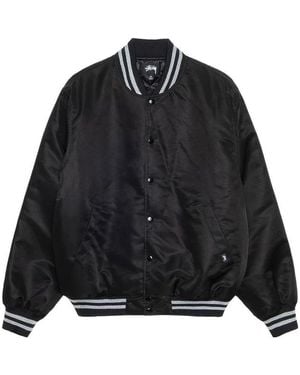 Stussy Sequins Satin Jacket - Black
