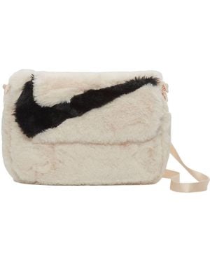 Nike Sportswear Futura 365 Faux Fur Crossbody Bag 1L 'Guava Ice' - Natural