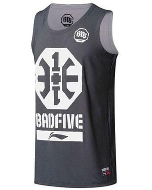 Li-ning Badfive Graphic Basketball Jersey - Grey