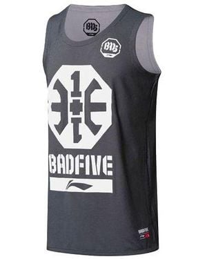Li-ning Badfive Graphic Basketball Jersey - Grey