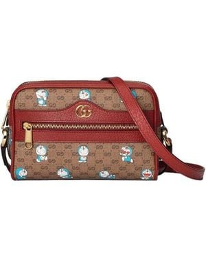 Gucci X Doraemon Mini Bag 'Ebony' - Red