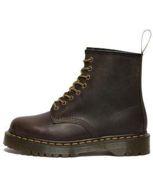 Dr. Martens 1460 Bex Crazy Horse Leather Lace Up Boots 'Dark' - Black