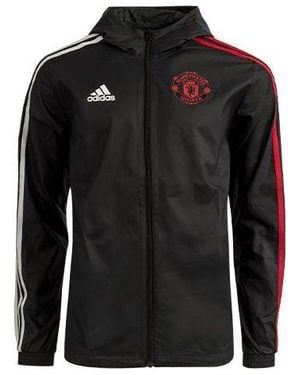 adidas Manchester United Soccer/Football Sports Jacket - Black