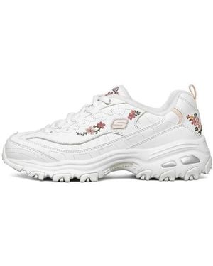 Skechers (Wmns) D'Lites 1.0 Floral' - White