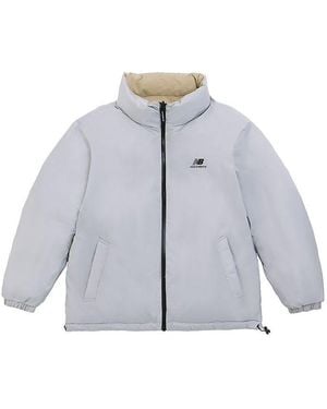 New Balance Logo Warm Down Jacket Khaki' - Gray