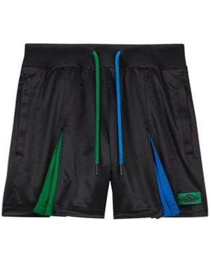 Nike (Wmns) X Aleali May Crossover Basketball Sports Contrasting Colours Drawstring Splicing Shorts - Blue