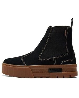 PUMA (Wmns) Mayze Chelsea Suede Gum' - Black