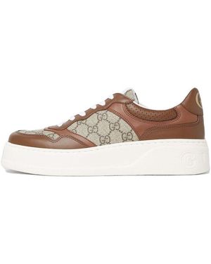Gucci Gg Supreme Sneaker Ebony' - Brown