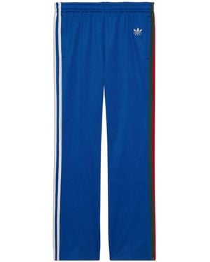 Gucci X Adidas Cotton Jersey Joggers 'Cobalt' - Blue