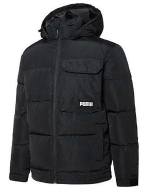 PUMA Hoodie Loose Down Jacket - Black