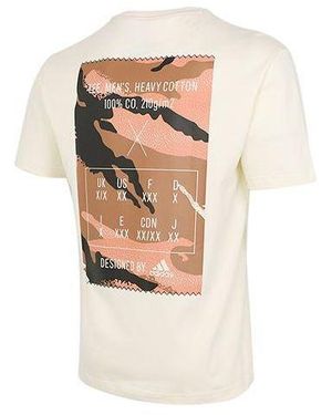 adidas Casual Sports Breathable Round Neck Short Sleeve - White