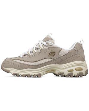 Skechers (Wmns) D'Lites-Looking Glass Running Shoes - White