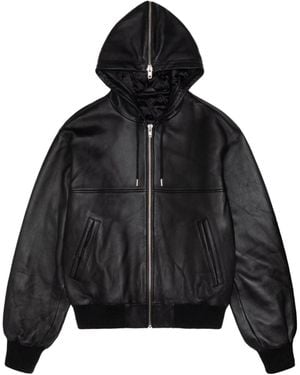 Stussy Ss Link Leather Bomber - Black