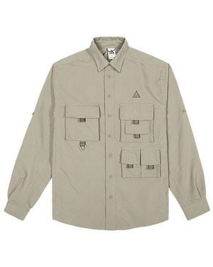 Nike Acg Dri-Fit Adv Uv Devastation Trail Sports Functional Waterproof Pocket Long Sleeves Autumn Jacket - Grey