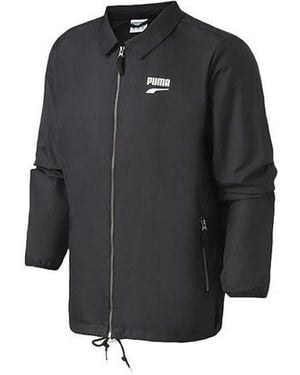 PUMA Downtown Casual Sports Lapel Jacket - Black