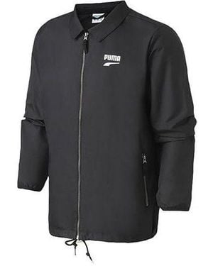 PUMA Downtown Casual Sports Lapel Jacket - Black