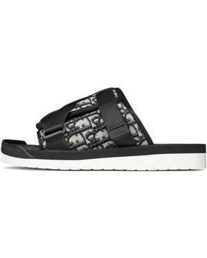 Dior Alpha Oblique Slippers - Black