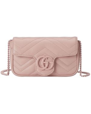 Gucci (Wmns) Gg Marmont Super Mini Bag 'Light Leather' - Pink