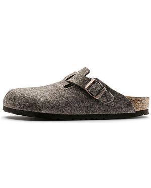 Birkenstock Boston Regular 'Wool Felt Cacao' - Brown