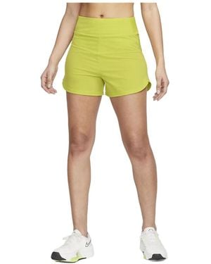 Nike (Wmns) Bliss Dri-Fit Fitness High-Waisted Brief-Lined Shorts - Green
