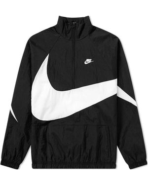 Nike Swoosh Half Zip Woven Jacket - Black