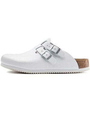 Birkenstock Kay Sl Natural Leather Sandals - White