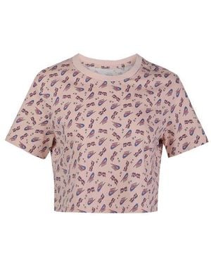 Nike (Wmns) As W Sportswear Tee Crop Summer Fun 2 Washed Coral - Pink
