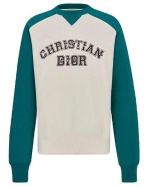 Dior X Kenny Scharf Jointly Signed Fw21 Letter Embroidery Round Collar Sports - Blue