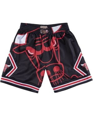 Mitchell & Ness X Nba Chicago Bulls 1997-98 Big Face Shorts - Blue