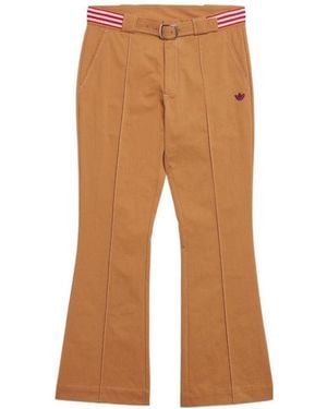 adidas Originals X Wales Bonner Crossover Stripe Waist Straight Casual Trousers - Brown