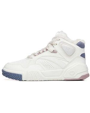 Anta (Wmns) High-Top Skateboard Sneakers Flame' - White