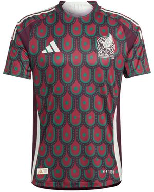 adidas Mexico 24 Home Authentic Soccer Jersey Asia Sizing 'Multi-Color' - Red