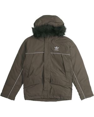 adidas Originals Leisure Sports Windproof Ultra Warm Hooded Down Jacket - Green