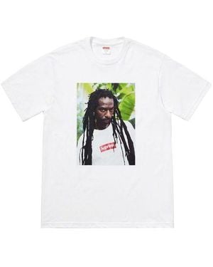 Supreme Ss19 Buju Banton Tee Reggae Character Printing Short Sleeve - White