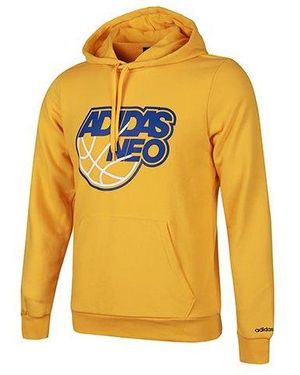 adidas Neo Basketball Training Sports Pullover - Yellow