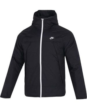Nike Sw Therma-Fit Legacy Waterproof Reversible Stay Warm Hooded Padded Jacket - Blue
