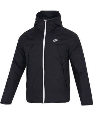 Nike Sw Therma-Fit Legacy Waterproof Reversible Stay Warm Hooded Padded Jacket - Blue