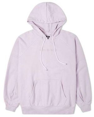 Converse (Wmns) Logo Embroidery Knitting Hoodie - Purple