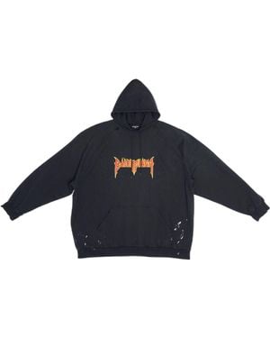 Balenciaga S Metallica Hoodie Oversized Fit '' - Blue