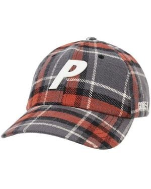 Palace Gore-Tex Plaid 6-Panel Cap - Red