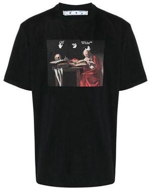 Off-White c/o Virgil Abloh Caravaggio Short-Sleeve Over Tee - Black