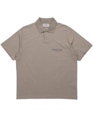 Fear Of God Fw20 Logo Polo Shirt 'Taupe' - Grey