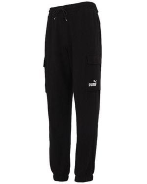 PUMA Running Training Breathable Knit Bundle Feet Sports Long Pants - Black