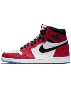 Nike 1 Retro High Og 'Spider- Origin Story' - Red