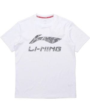Li-ning Printed Logo Casual Short Sleeve Tee - White