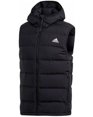 adidas Helionic Hooded Down Vest - Blue