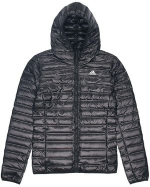adidas Casual Sports Hooded Down Jacket - Blue