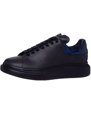 McQueen Leather Oversized Trainers - Blue
