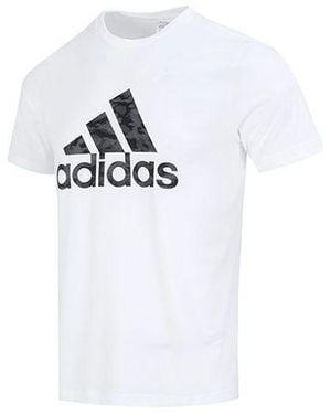 adidas Camo Short Sleeve Tee - White