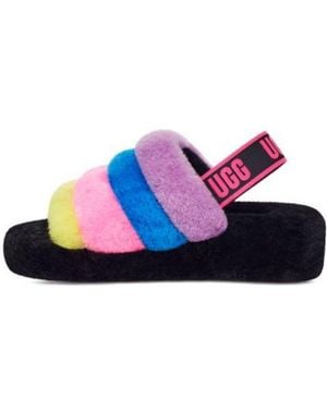 UGG (Wmns) Fluff Yeah Slide Taffy Multi' - Blue